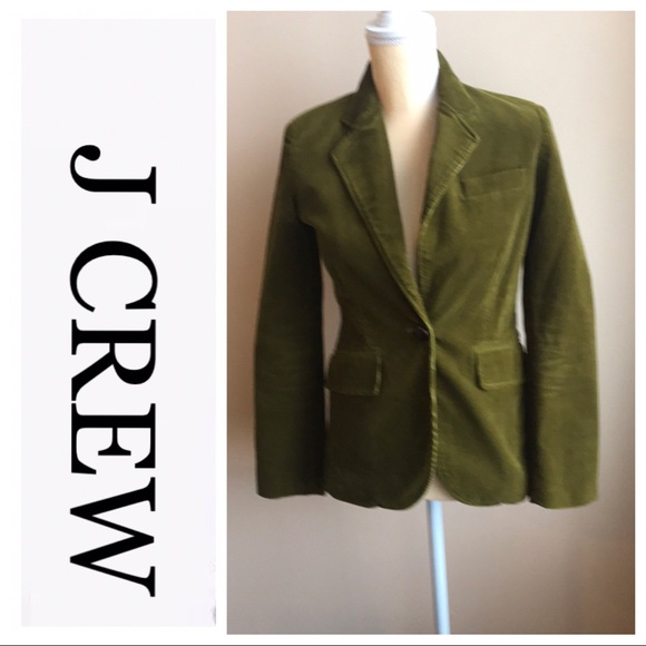 J. Crew Jackets & Blazers - J Crew olive corduroy blazer Sz 0